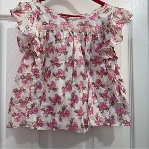American Girl Pink Floral Blouse
